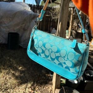 Coach Demi bag purse BLUE edition